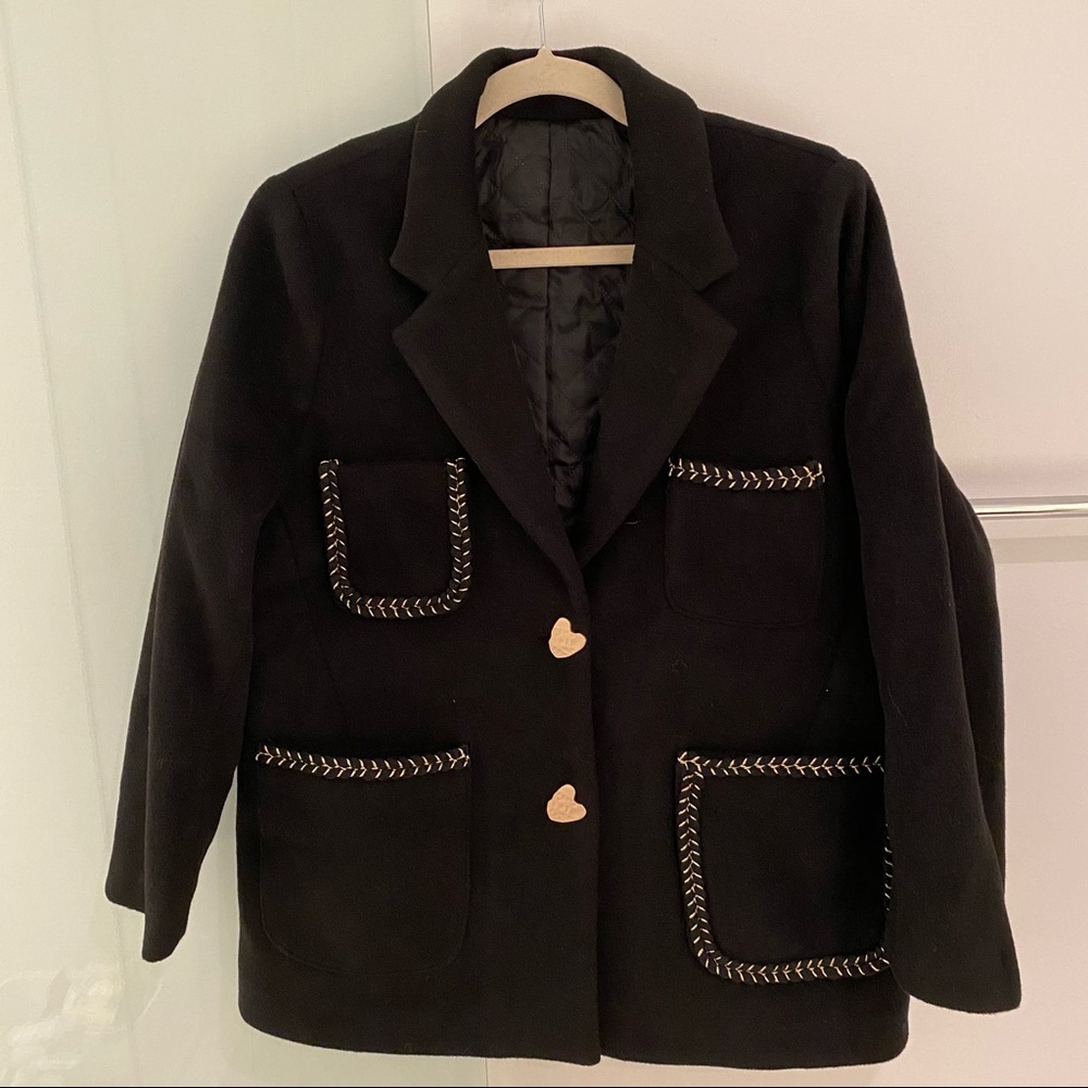 Black wool coat